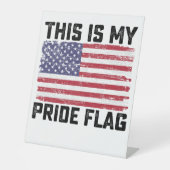 Das ist mein Stolz Flag USA Sockelschild (Vorderseite)