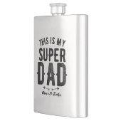 Das ist mein Super Vater Personalisierter Vater Flachmann (Links)