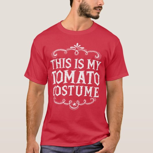 Das ist mein Tomatenkostüm Funny Lazy Halloween T-Shirt (Vorderseite)