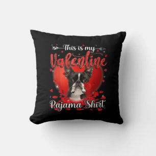 Das ist mein Valentine Pajama Shirt Boston Terrier Kissen