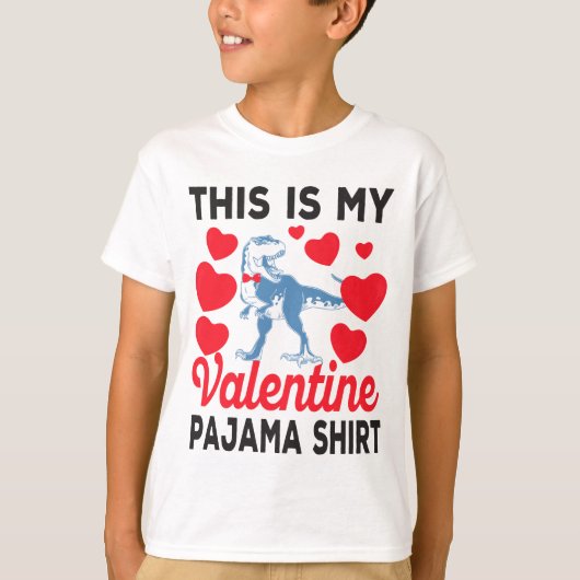 Das ist mein Valentine Pajama Shirt Dinosaur Lover (Vorderseite)