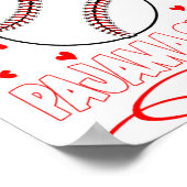 Das ist mein Valentins Baseball-Schlafanzug für Ki Poster (Ecke)