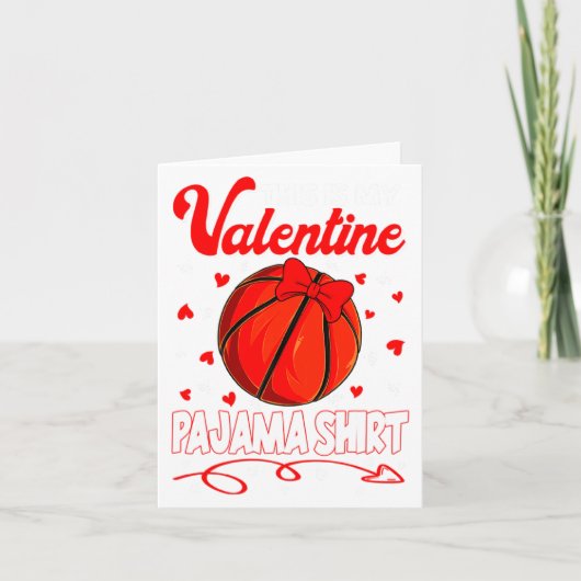Das ist mein Valentins-Basketball-Schlafanzug für Karte (Vorderseite)