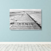 Das ist mein Weg zum Beach Black and White Foto Leinwanddruck (Insitu (Holzboden))