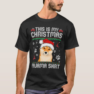 Das ist mein Weihnachten Shiba Inu Hund Pyjama Frö T-Shirt
