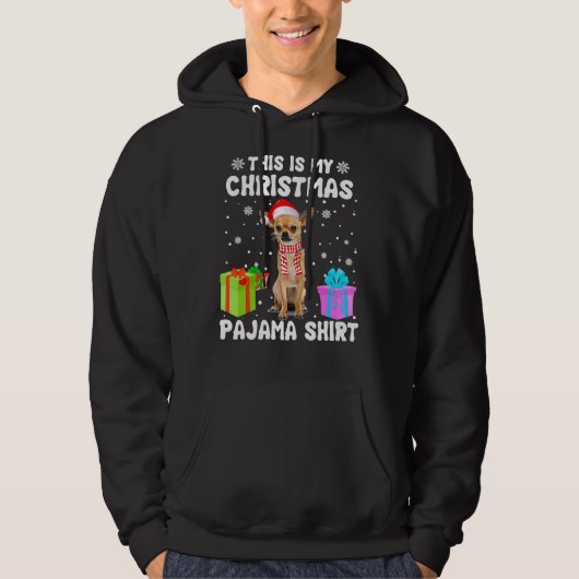 Das ist mein Weihnachts-Chihuahua-Hund Pajama-Welp Hoodie (Vorderseite)