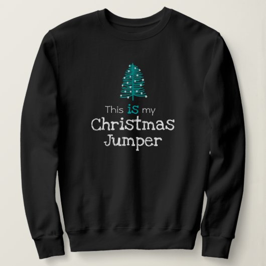 Das ist mein Weihnachts-Jumper-Grünbaum Sweatshirt (Design vorne)