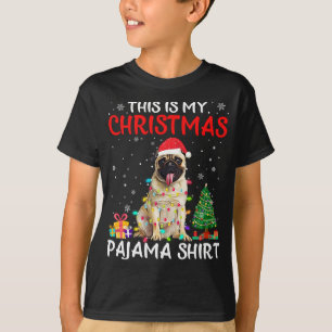 Das ist mein Weihnachts-Mops Pajama Xmas Lights Co T-Shirt
