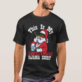 Das ist mein Weihnachts-Pajama-Afrikanischer Santa T-Shirt