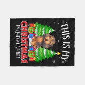 Das ist mein Weihnachts Pajama Apoo Dog Xmas Pjs Fleecedecke (Vorderseite (Horizontal))