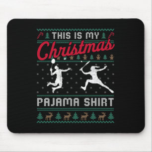 Das ist mein Weihnachts-Pajama Badminton Ugly-Pula Mousepad