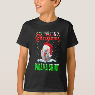 Das ist mein Weihnachts-Pajama-Baseball-Weihnachte T-Shirt