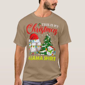 Das ist mein Weihnachts-Pajama-Baseball-Weihnachts T-Shirt