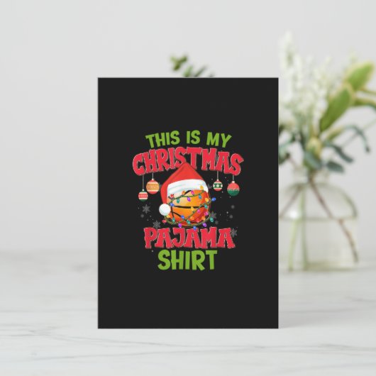 Das ist mein Weihnachts-Pajama-Basketball-Shirt Sa Einladung (Stehend Vorderseite)