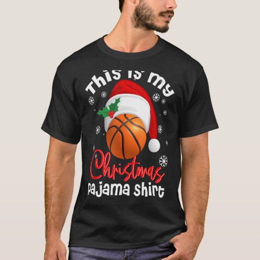 Das ist mein Weihnachts-Pajama-Basketball-Weihnach T-Shirt (Vorderseite)