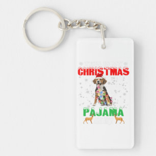 Das ist mein Weihnachts-Pajama-Beagle über Weihnac Schlüsselanhänger