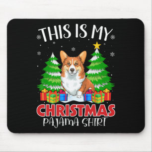 Das ist mein Weihnachts Pajama Corgi Dog Xmas Pjs Mousepad