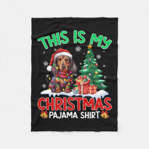 Das ist mein Weihnachts-Pajama-Dackel-Hund liebt X Fleecedecke