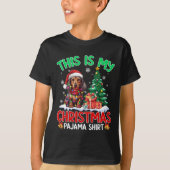 Das ist mein Weihnachts-Pajama-Dackel-Hund liebt X T-Shirt (Vorderseite)