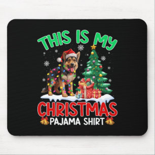 Das ist mein Weihnachts-Pajama-Deutscher Schäferhu Mousepad