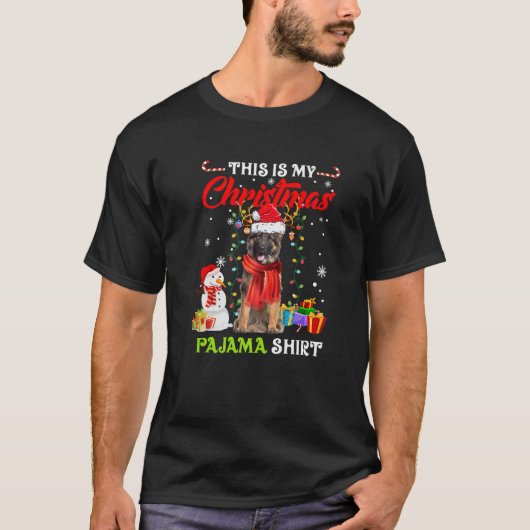 Das ist mein Weihnachts-Pajama-Deutscher Schäferhu T-Shirt (Vorderseite)