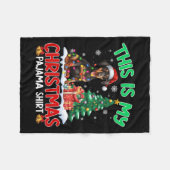 Das ist mein Weihnachts Pajama Doberman Dog Lover  Fleecedecke (Vorderseite (Horizontal))