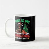 Das ist mein Weihnachts Pajama Doberman Dog Lover Kaffeetasse (Links)