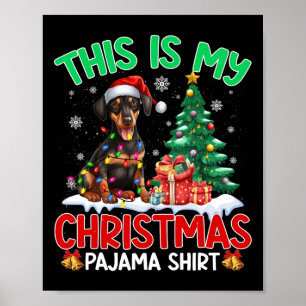 Das ist mein Weihnachts Pajama Doberman Dog Lover Poster