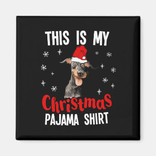 Das ist mein Weihnachts Pajama Doberman Xmas Pajam Magnet