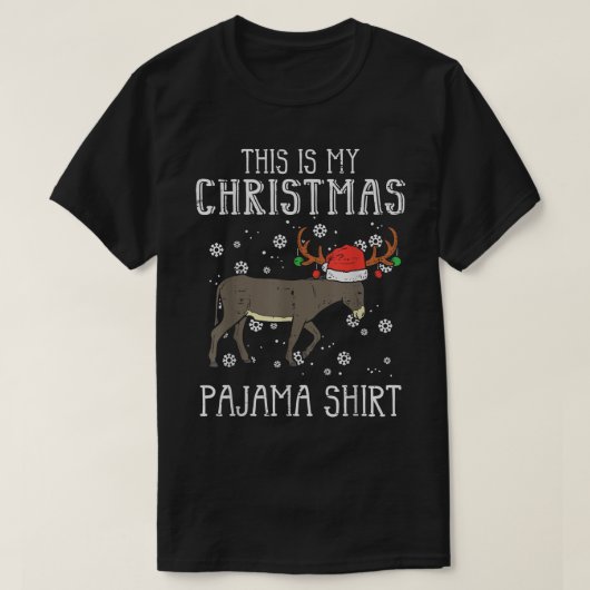Das ist mein Weihnachts Pajama Donkey Xmas PJs Paj T-Shirt (Design vorne)