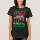 Das ist mein Weihnachts-Pajama-Elefant Ugly Sweate T-Shirt (Vorderseite)