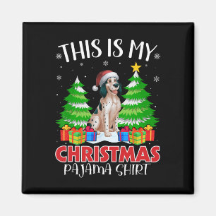 Das ist mein Weihnachts Pajama Englisch Setter Dog Magnet