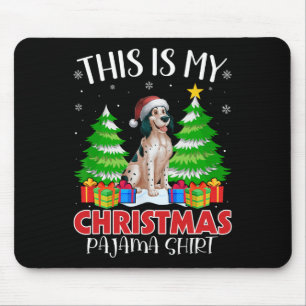 Das ist mein Weihnachts Pajama Englisch Setter Dog Mousepad