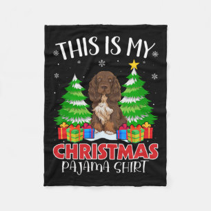 Das ist mein Weihnachts Pajama Field Spanier Hund Fleecedecke