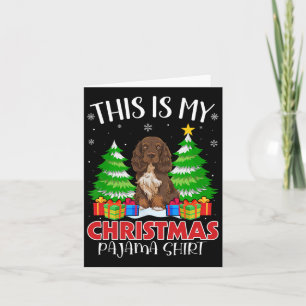 Das ist mein Weihnachts Pajama Field Spanier Hund  Karte