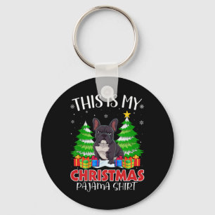 Das ist mein Weihnachts Pajama Französisch Bulldog Schlüsselanhänger