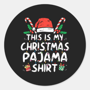Das ist mein Weihnachts Pajama Fun Xmas Pjs Männer Runder Aufkleber