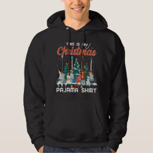 Das ist mein Weihnachts Pajama Funny Guitar Xmas M Hoodie