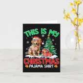 Das ist mein Weihnachts Pajama Golden Retriever Do Karte (Gelbe Blume)