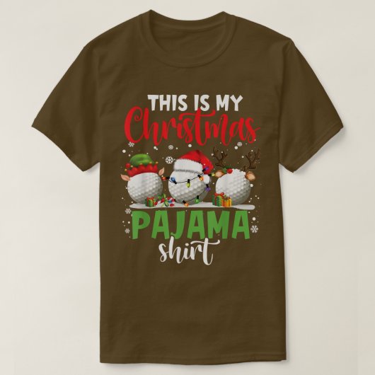 Das ist mein Weihnachts-Pajama-Golf-Rentier Santa T-Shirt (Design vorne)