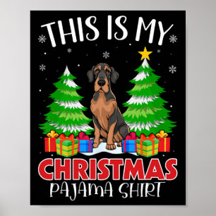 Das ist mein Weihnachts Pajama Great Dane Dog Xmas Poster
