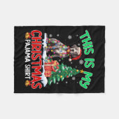 Das ist mein Weihnachts Pajama Great Dane Dovers L Fleecedecke (Vorderseite (Horizontal))