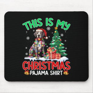 Das ist mein Weihnachts Pajama Great Dane Dovers L Mousepad