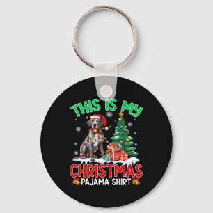 Das ist mein Weihnachts Pajama Great Dane Dovers L Schlüsselanhänger
