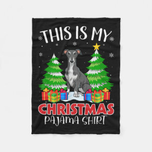Das ist mein Weihnachts Pajama Greyhound Hund Xmas Fleecedecke