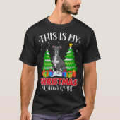 Das ist mein Weihnachts Pajama Greyhound Hund Xmas T-Shirt (Vorderseite)