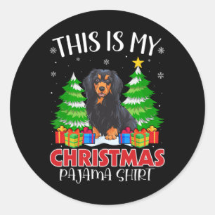 Das ist mein Weihnachts Pajama Havanese Dog Xmas P Runder Aufkleber