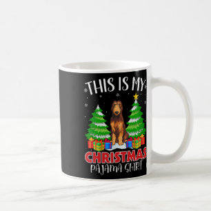 Das ist mein Weihnachts Pajama Irish Wolfhound Dog Kaffeetasse