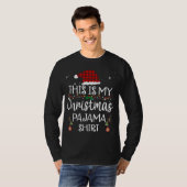 Das ist mein Weihnachts-Pajama-Karierter Hut T-Shirt (Vorne ganz)