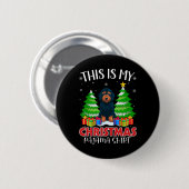 Das ist mein Weihnachts Pajama Labradoodle Dog Xma Button (Vorne & Hinten)